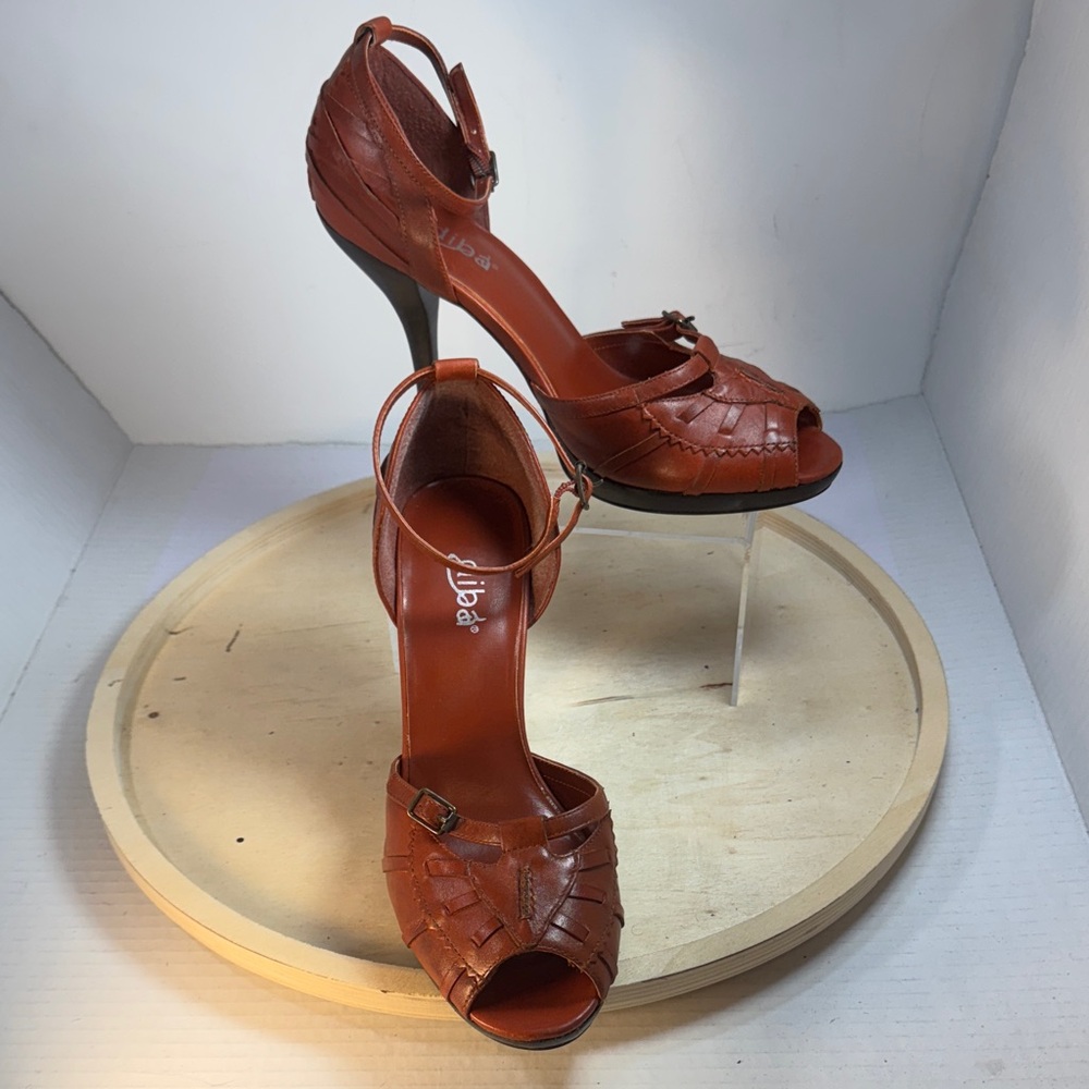 Vintage Diba Peep-Toe Heels Sz 9M